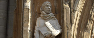 Statue of St Julian of Norwich at Norwich Cathedral
